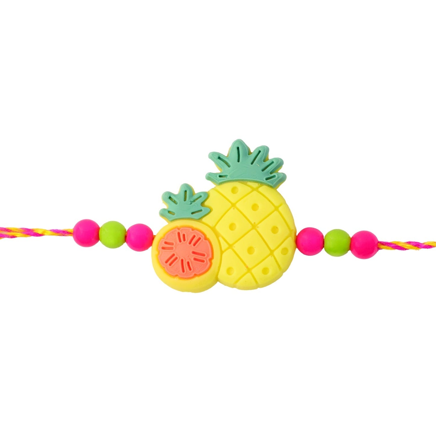 Pineapple Fruit Charm Rakhi for Brother Designer Kids Rakhi (10pcs)