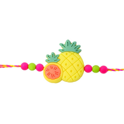 Pineapple Fruit Charm Rakhi for Brother Designer Kids Rakhi (10pcs)