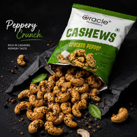 Oracle Black Pepper Cashew Mini, Spicy Kali Mirch Crunchy On-the-Go Kaju Pack 18g