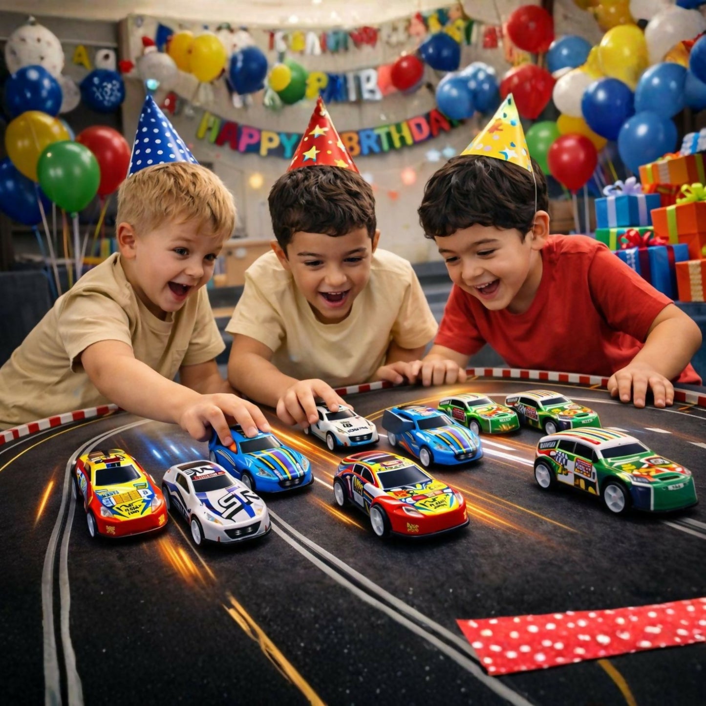 Premium metal racing car 10 pc set