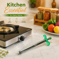 Premium Green Stainless Steel Gas Lighter with Safe Ignition & Easy Grip Handle
