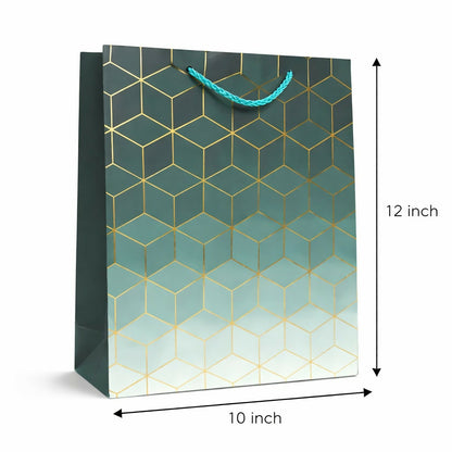 Premium Gift Bag with Handle Geometric Design Paper Carry Bag (1 PC)