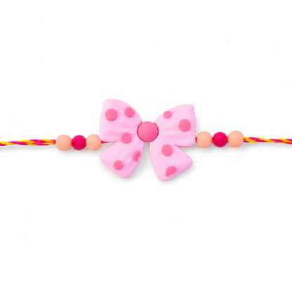 Kids Beaded Rakhi Bow Charm Festive Raksha Bandhan for Brothers (5pcs)