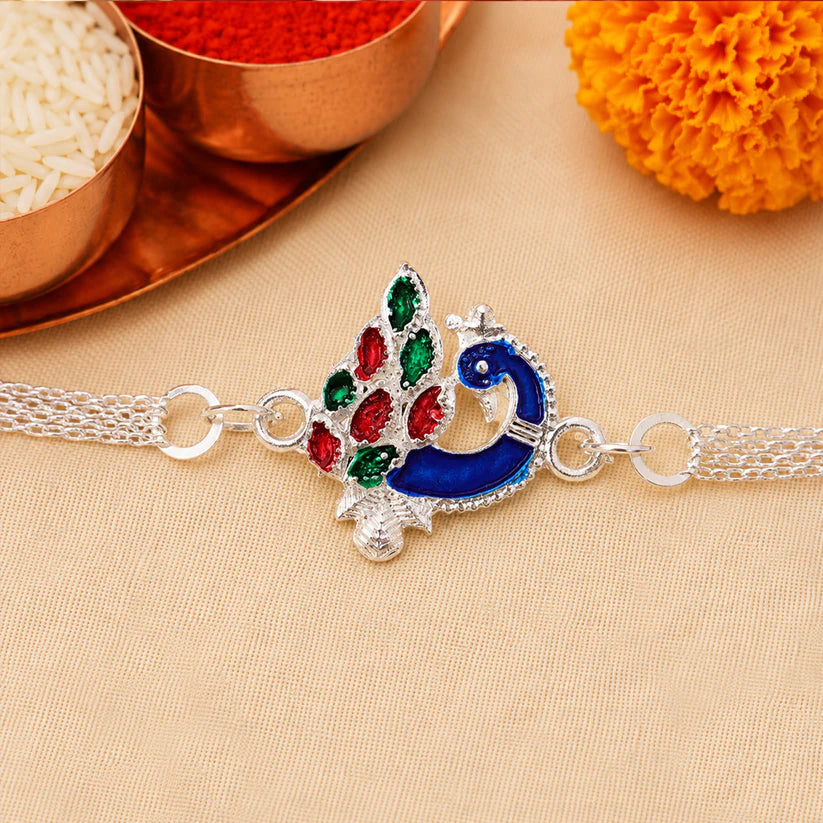 Peacock Design Rakhi, Traditional Elegance for Raksha Bandhan (10pcs)