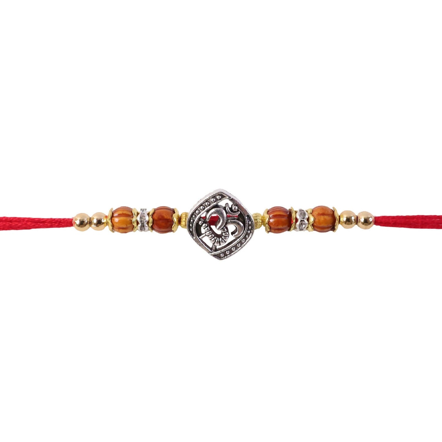 Om Rakhi Spiritual Beaded Design for Brother (10pcs)