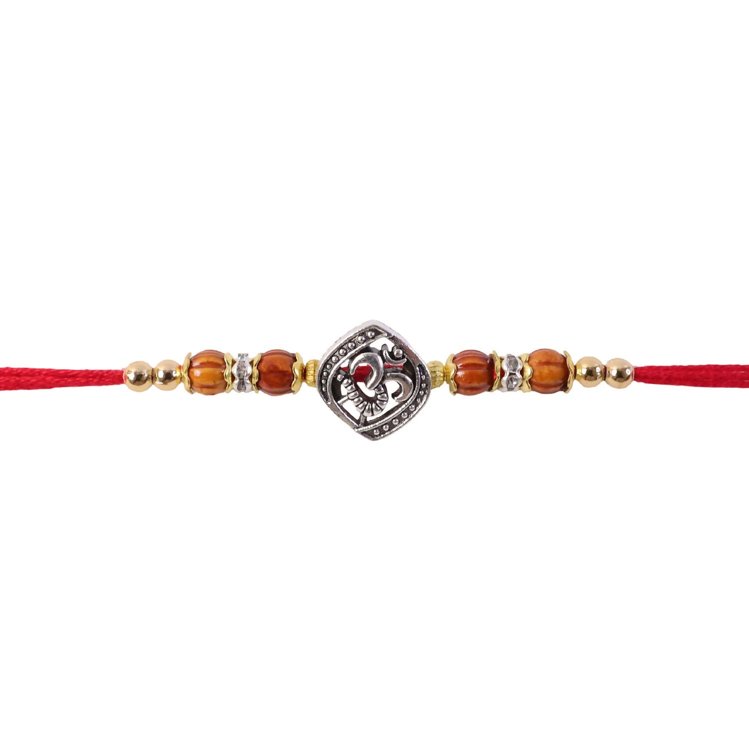 Om Rakhi Spiritual Beaded Design for Brother (10pcs)