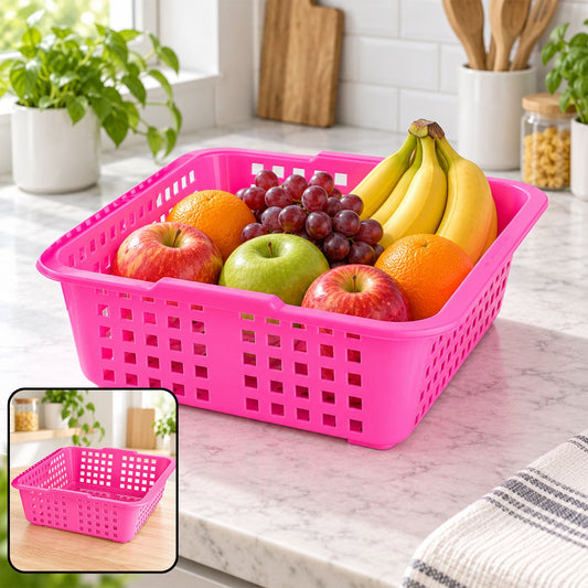 Cane Fruit Basket – Round Handwoven Storage | Indo Glow