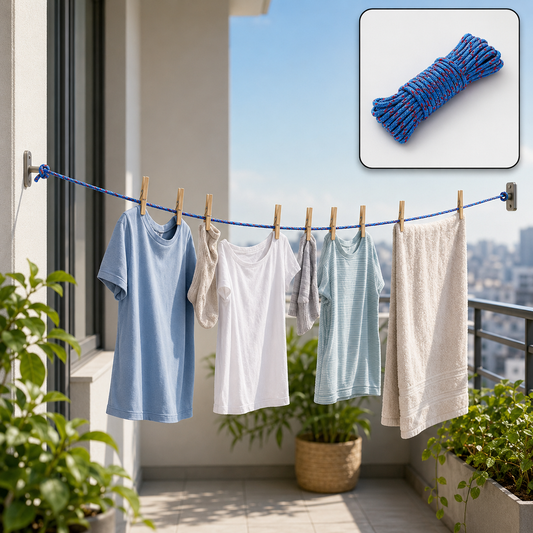 Laundry Clothesline 10m Nylon – Heavy-Duty & Portable | Velvet Organizers