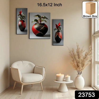 Floral MDF wall art painting