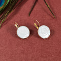 White Blossom Earrings – Elegant Floral Design | HV