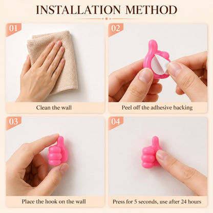 Thumb wire holder installation steps 4 step peel and stick
