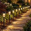 Solar LED Pathway Garden Stake Lights for Outdoor Lawn and Walkway (12 Pc Set)