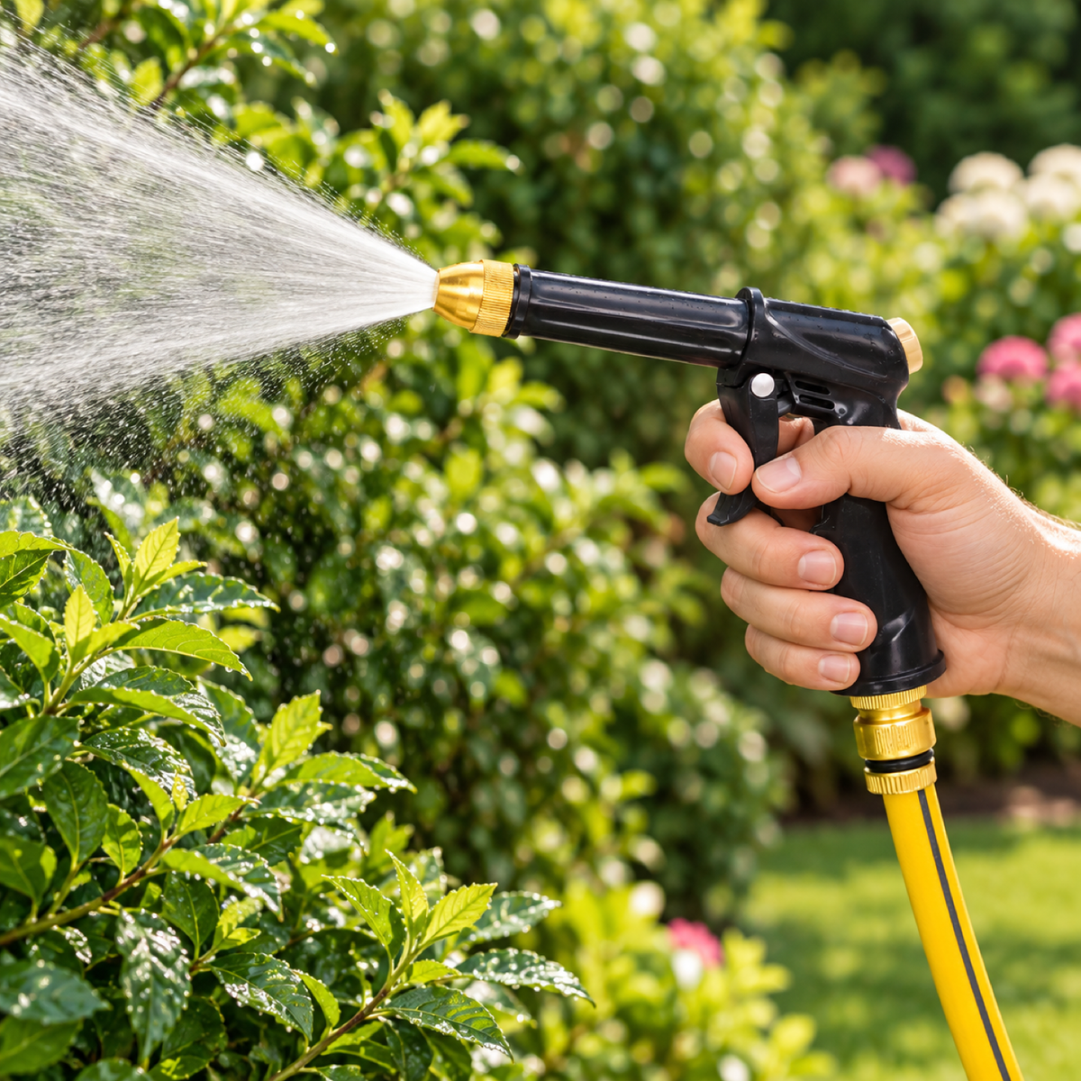 Water Spray Gun – Brass Multi-Mode Nozzle | Velvet Wheels