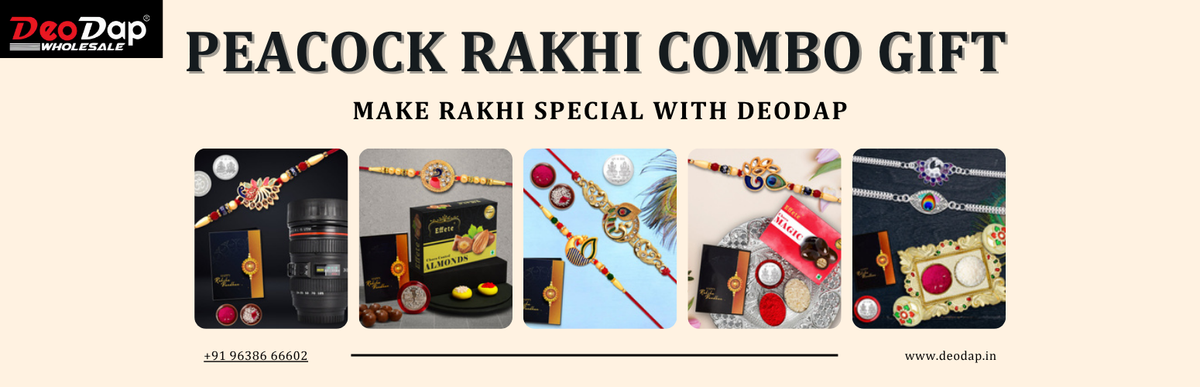 Peacock Rakhi Combo Gift Set – Make Rakhi Special with DeoDap