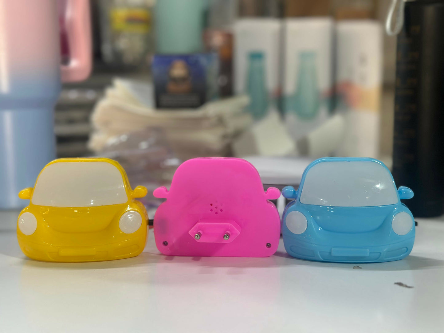 Car Shape Plug-In LED Night Lamp for Bedroom, Kids Room & Hallway(COLOR MAY VARY)