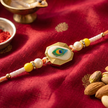 Traditional Rakhi with soft thread and elegant design