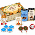 Diwali Gift Hamper with Assorted Chocolaty Dry Fruits & Choco Magic, Ganesha Idol, Tealights & Decor