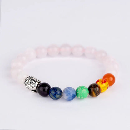 7 Chakra Natural Stone Elastic Bracelet | Patented Design