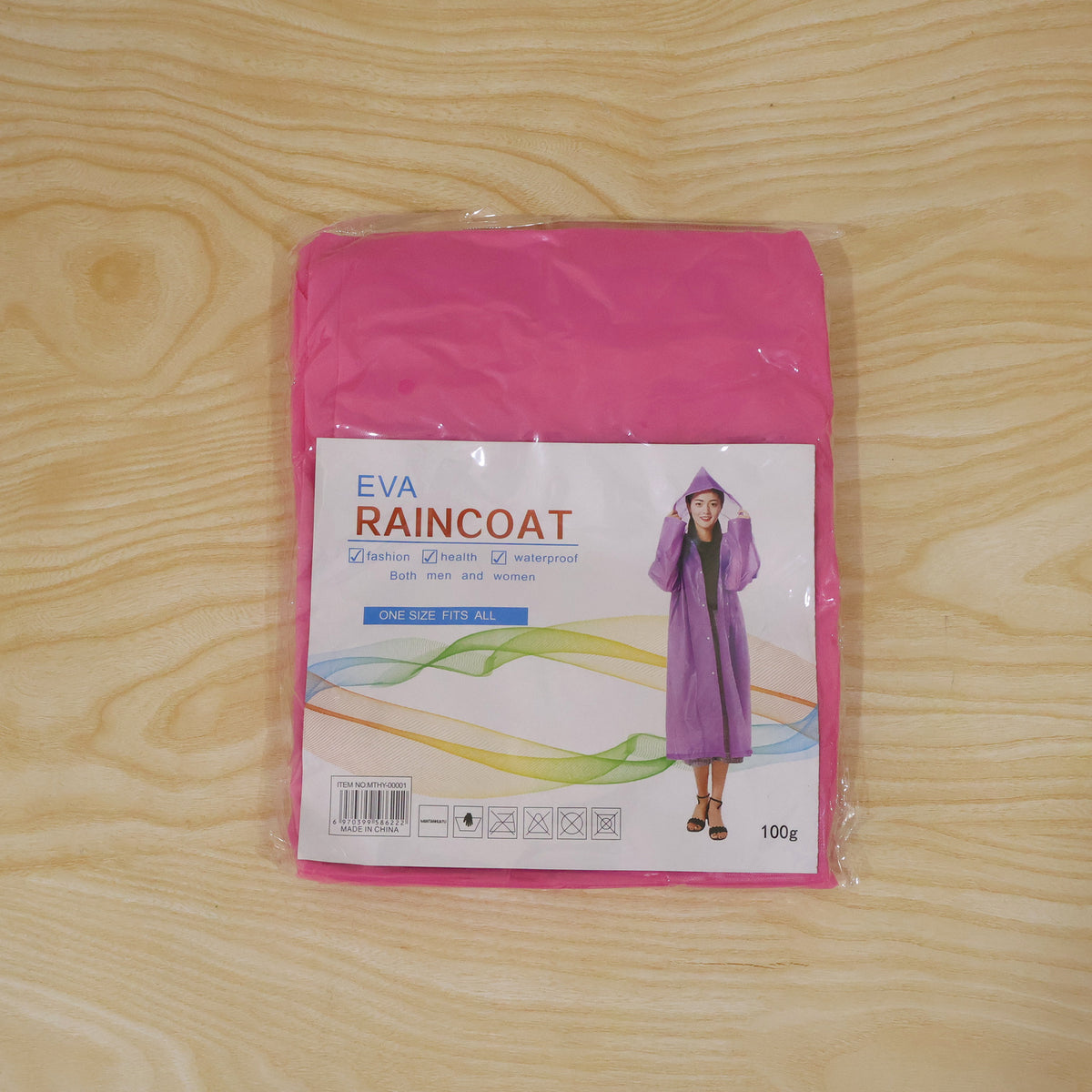EVA rain coat live packing photo