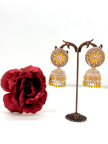 Traditional Diamond Jhumka Earrings