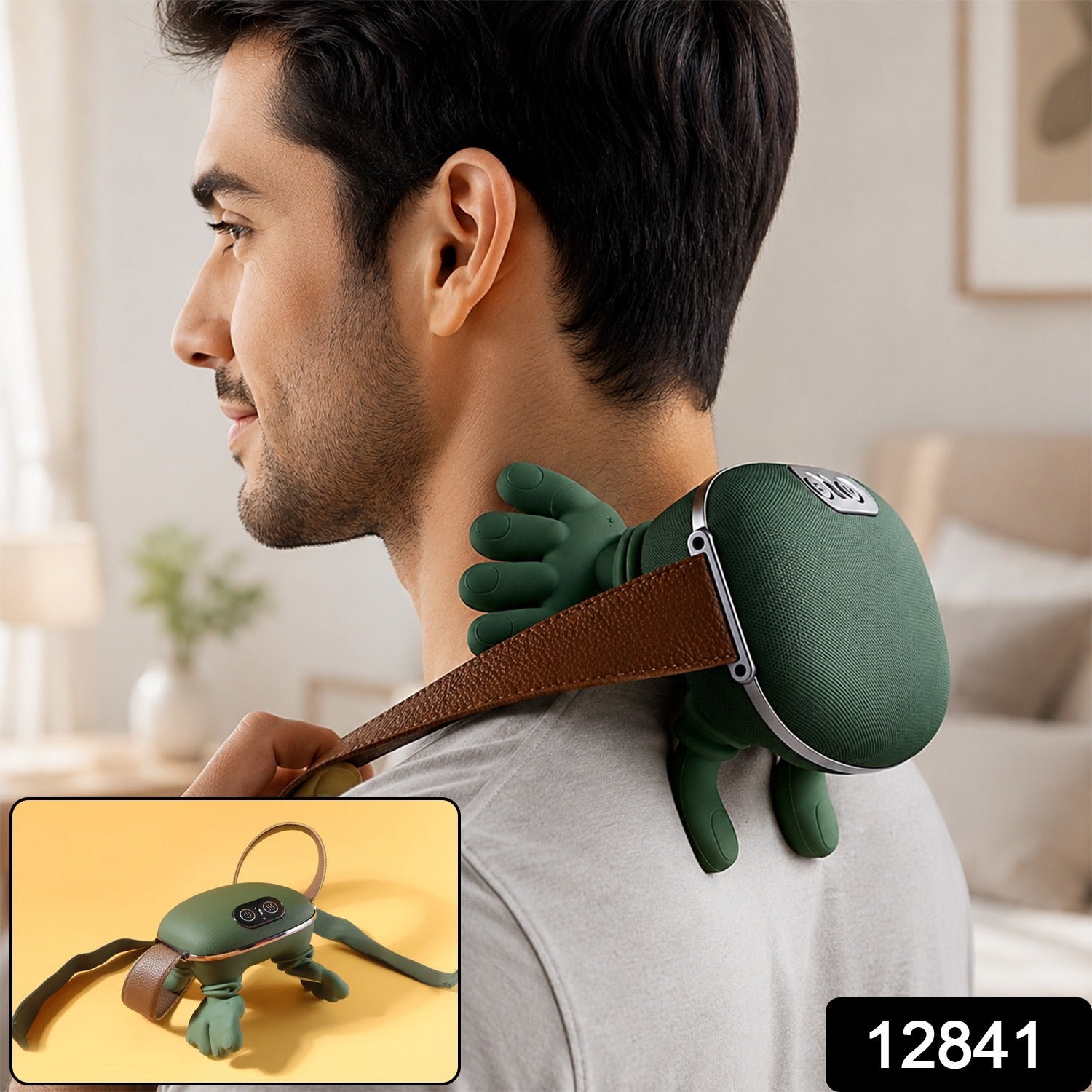 Green Neck and Shoulder Massager with Heat - Image 2