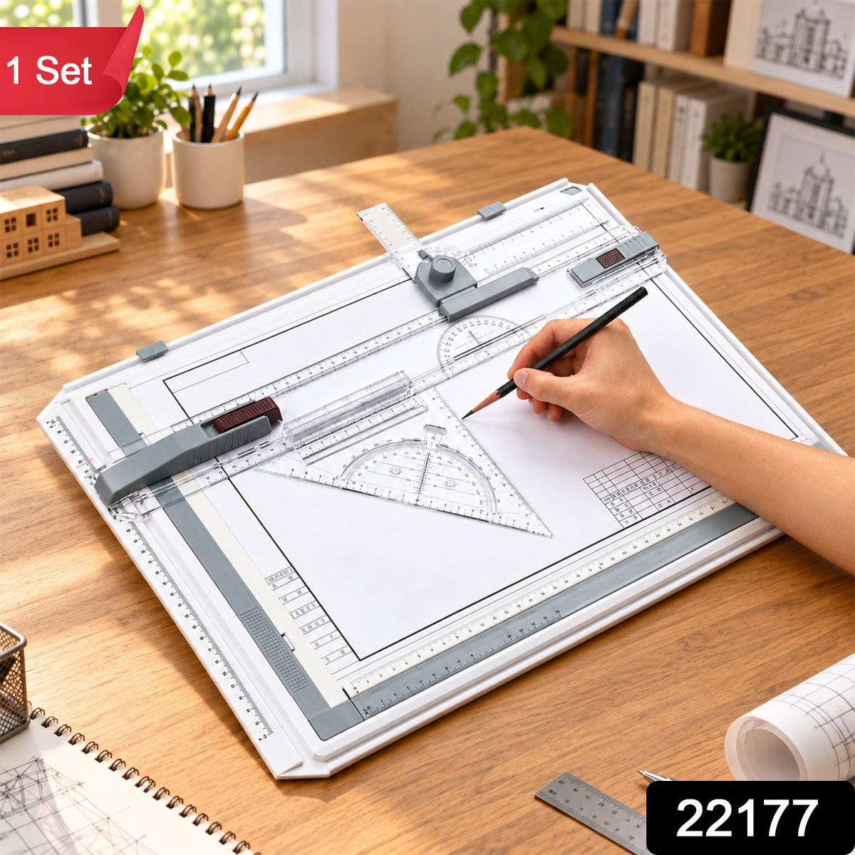 A3 Drawing Board Set for School Students, Technical Drawing Kit (1 Set)
