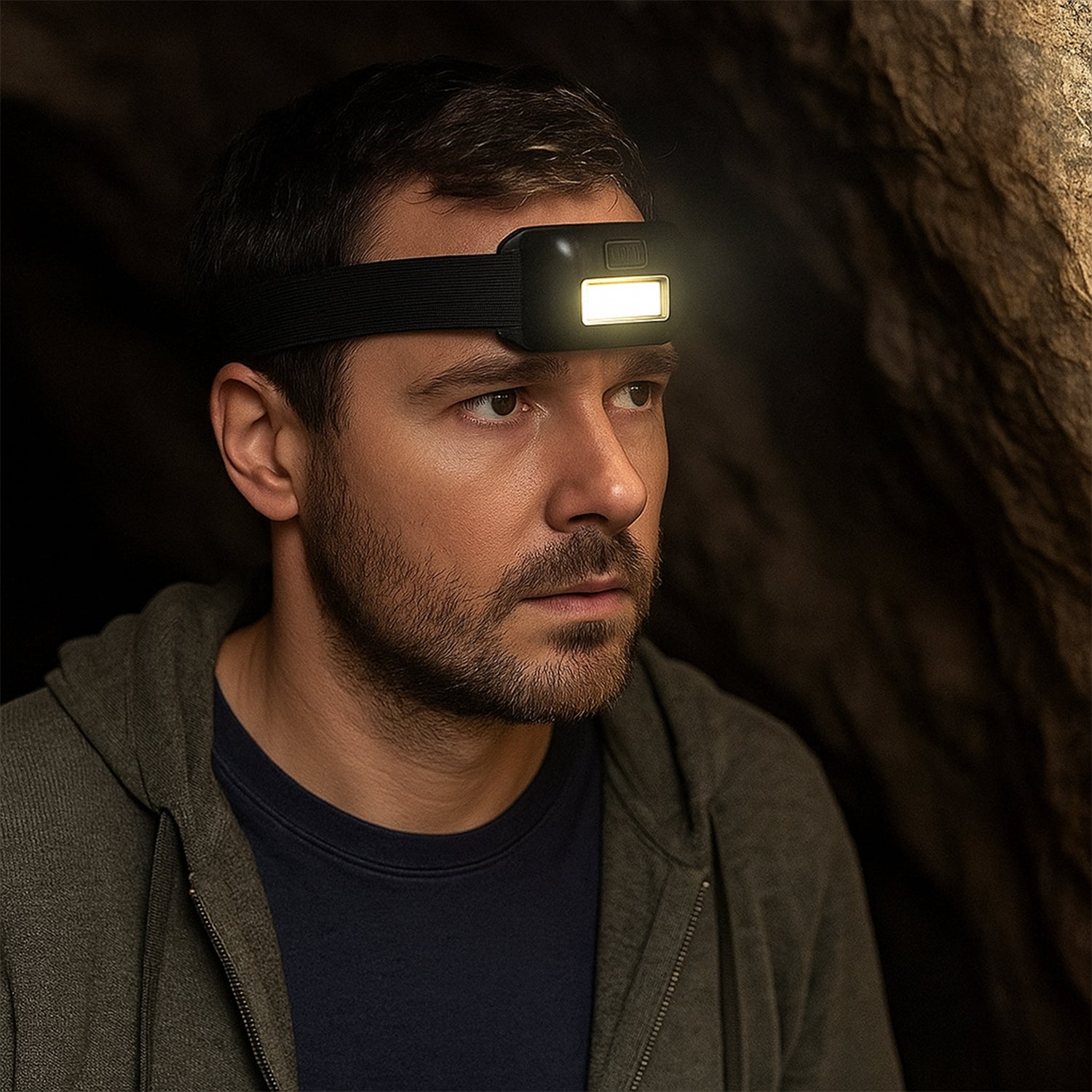 हेड लैंप फ्लैशलाइट वाटरप्रूफ पोर्टेबल लालटेन हेडबैंड लाइट टॉर्च लैंप आउटडोर कैम्पिंग हाइकिंग बैकपैक साइकलिंग, रनिंग हंटिंग 10W कोब (1 पीस)