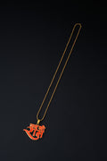 Jai Shri Ram Pendant – Gold-plated Red Meenakari Chain | BBJ