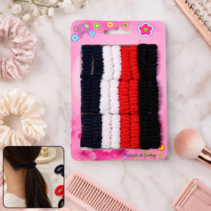 Mix Color Soft Elastic Hairband Set Stretchable Hair Bands for Women Girls (1 Set)