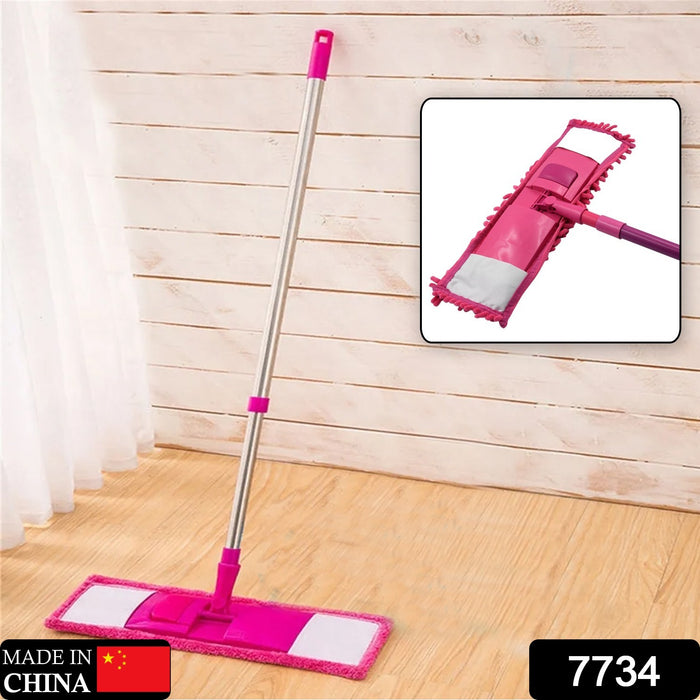 Long handle floor mop for easy cleaning.