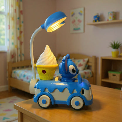 Cute Car Desk Lamp with Sharpener and 3 Light Modes for Kids