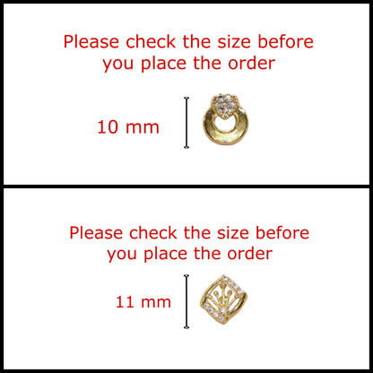 2-Pair Combo Gold Plated AD Stud Earring Set for women and girls