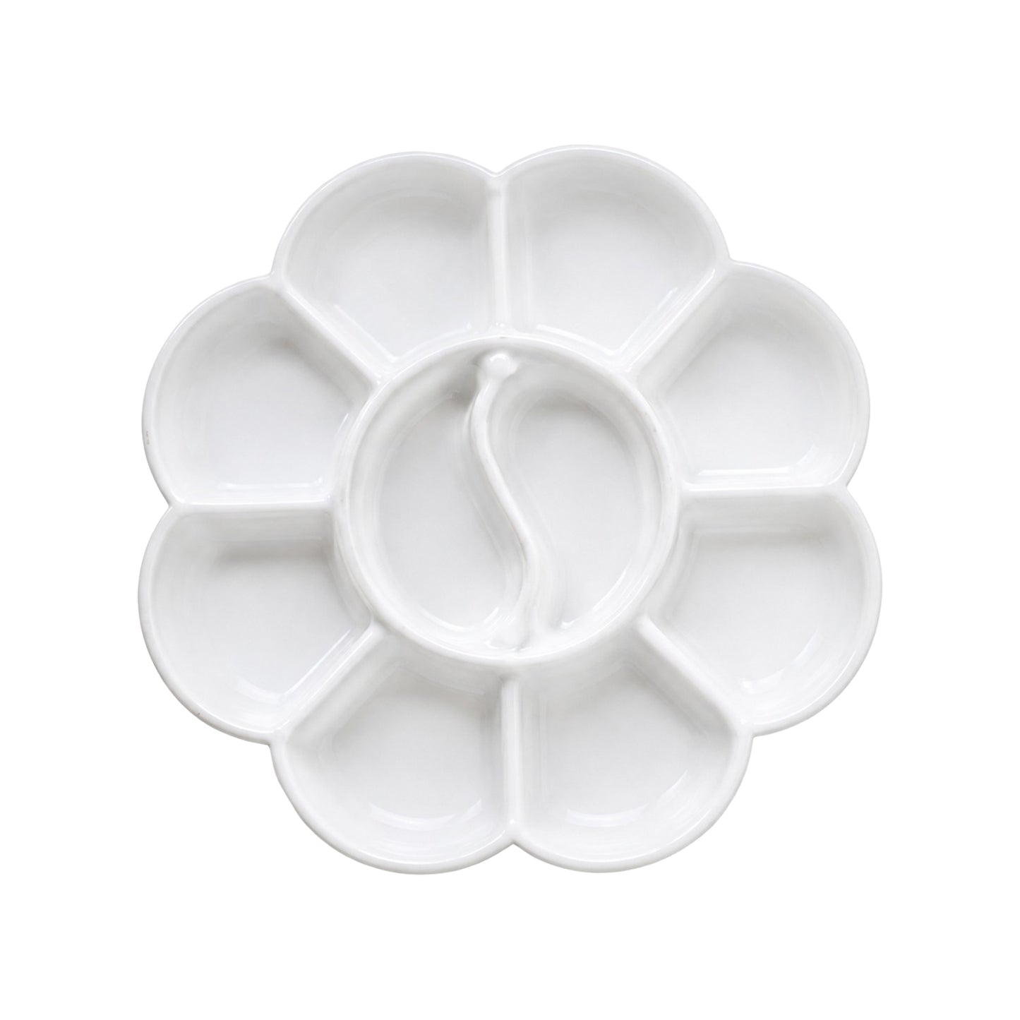 Flower Shape Colour Mixing Plate 10 Well Paint Palette for Watercolour & Acrylic Art