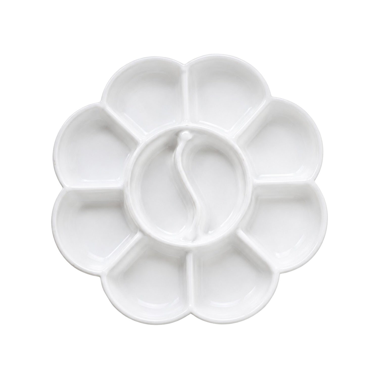 Flower Shape Colour Mixing Plate 10 Well Paint Palette for Watercolour & Acrylic Art