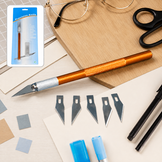 Precision Craft Knife – 5 SK5 Blades for DIY & Hobbies | CutNova