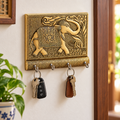 Elephant Key Holder – Wooden & Gold Wall Mount for Home | Styleva