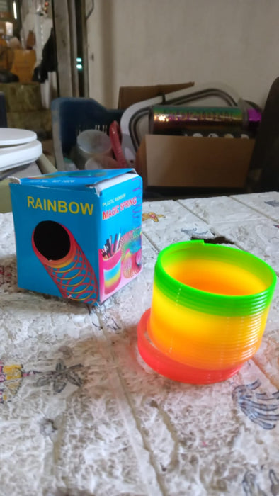Rainbow Spring, Rainbow Spring Toys, Slinky, Slinky Spring Toy, Toy for Kids, for Kids Adults of All Age Group, for Birthdays, Compact and Portable Easy to Carry (1 Pc)