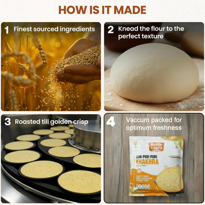 Naasta Baatsa Jain Peri Peri Khakhra – Crispy Ready to Eat Spiced Snack (200 Gm)