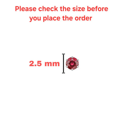 Ruby Red Crystal Nosepin Stud showcasing hypoallergenic, skin-friendly materials