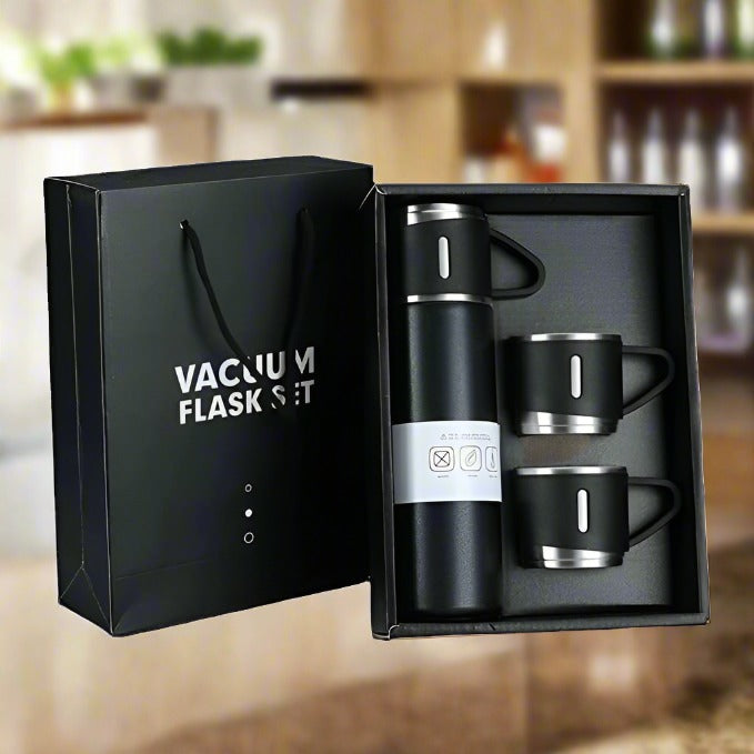 Stainless Steel Vacuum Flask Set for Rakhi Corporate Employee Gift