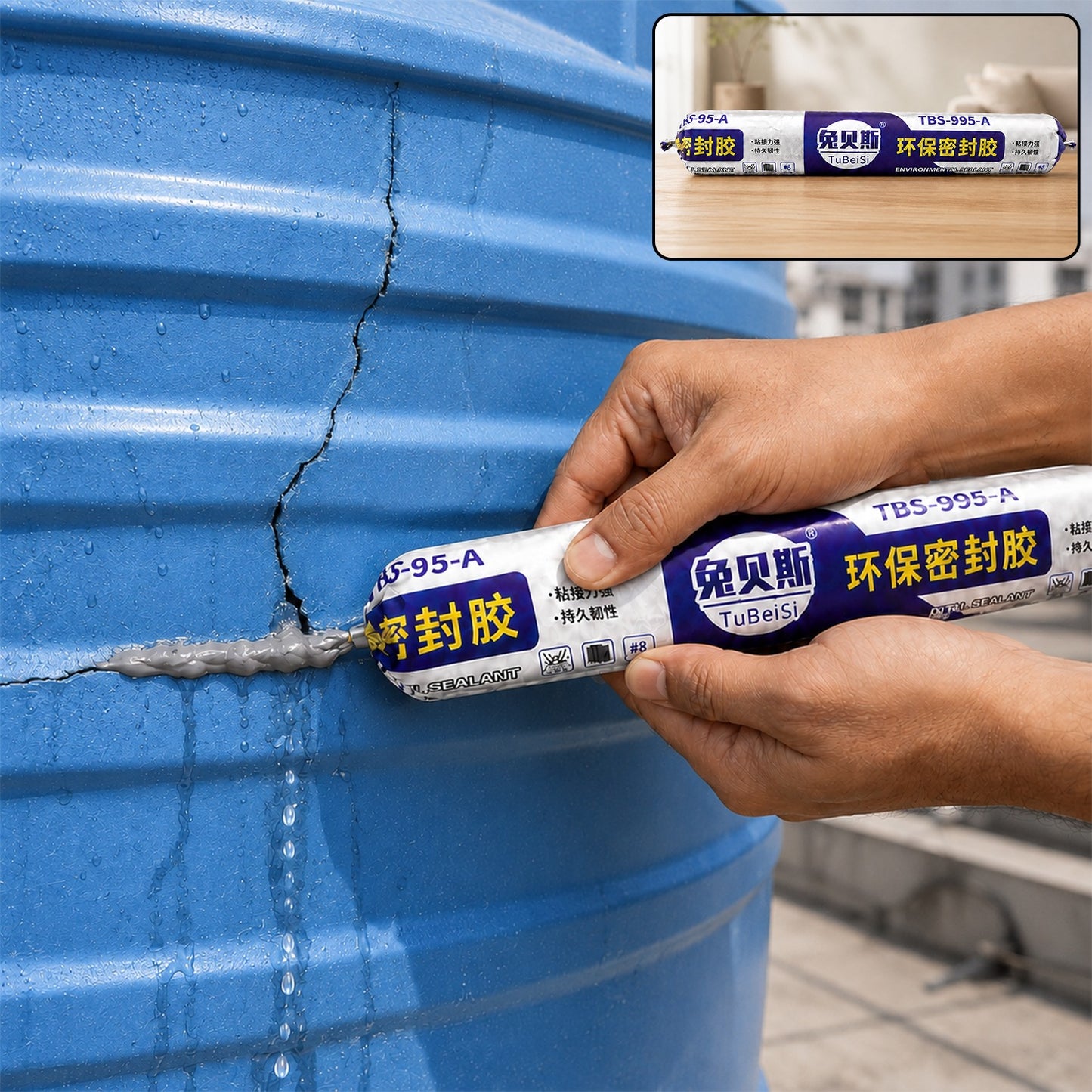 Waterproof Silicone Sealant 590 ML for Flexible, Durable Sealing