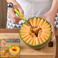 Small Watermelon Cutter and Scooper Tool for Slicing Melon (1 Pc)