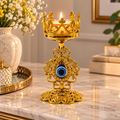 Diwali Candle Holder – Smokeless Glass Tea Light with Plastic Stand