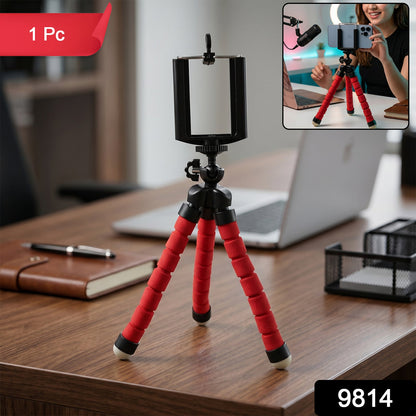 Mini Flexible Tripod Stand for Mobile Phone with Clip Holder Octopus Legs (1 Pc)