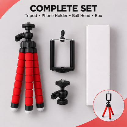 Mini flexible phone tripod - package contents