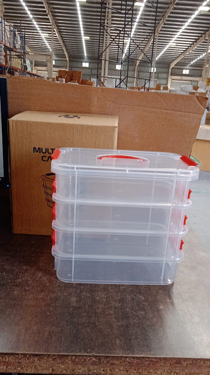 4-Layer Transparent Multipurpose Plastic Storage Box
