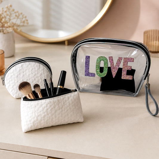 3-in-1 Makeup Bag Set – Compact & Stylish Travel Organizer