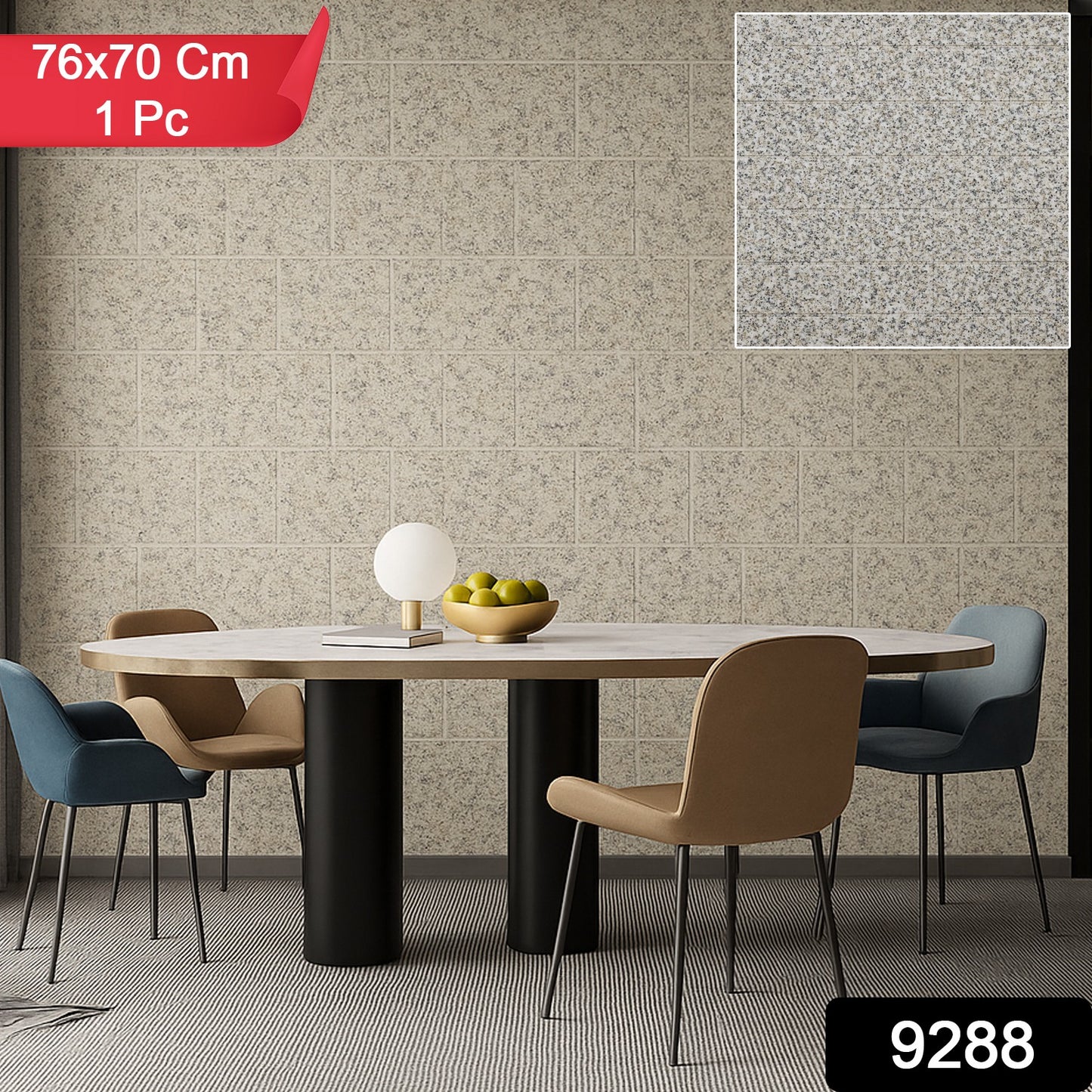 Wallpaper 3D Foam Wallpaper Sticker Panels (70 x 76 Cm / 1 Pc)