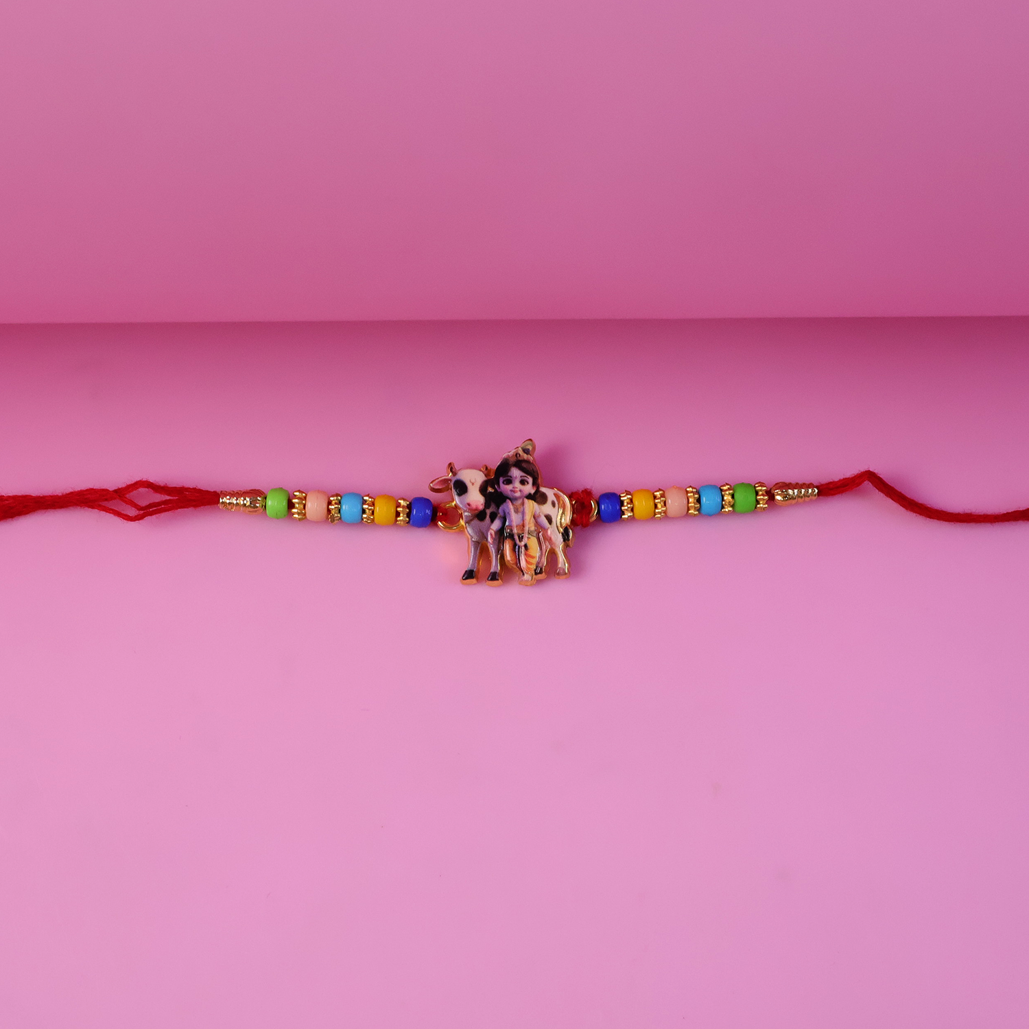 Lord Krishna Rakhi Spiritual Design for Raksha Bandhan (5pcs)
