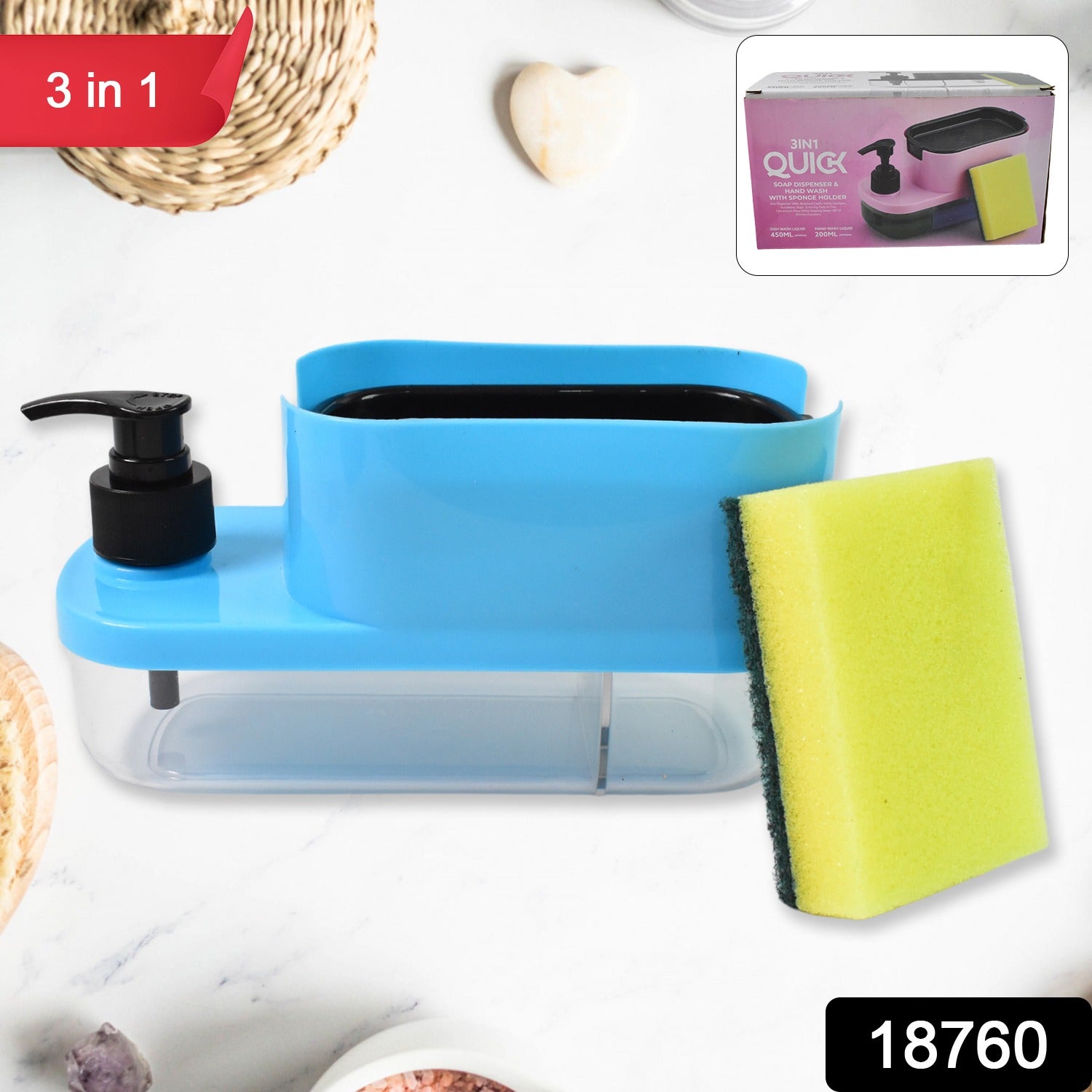 2 in 1 Liquid Dispenser and sponge